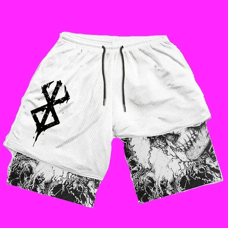 Y2K Anime Gym Shorts - Men’s